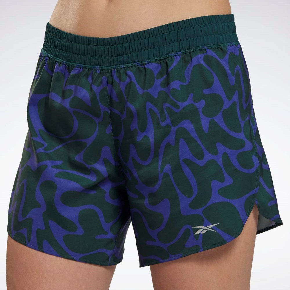 Reebok Löpar Printed Shorts Gröna | NUWBD-2786