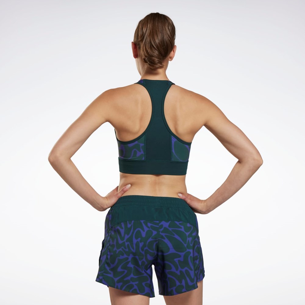 Reebok Löpar Printed Sports Bra Gröna | DTHNM-5843