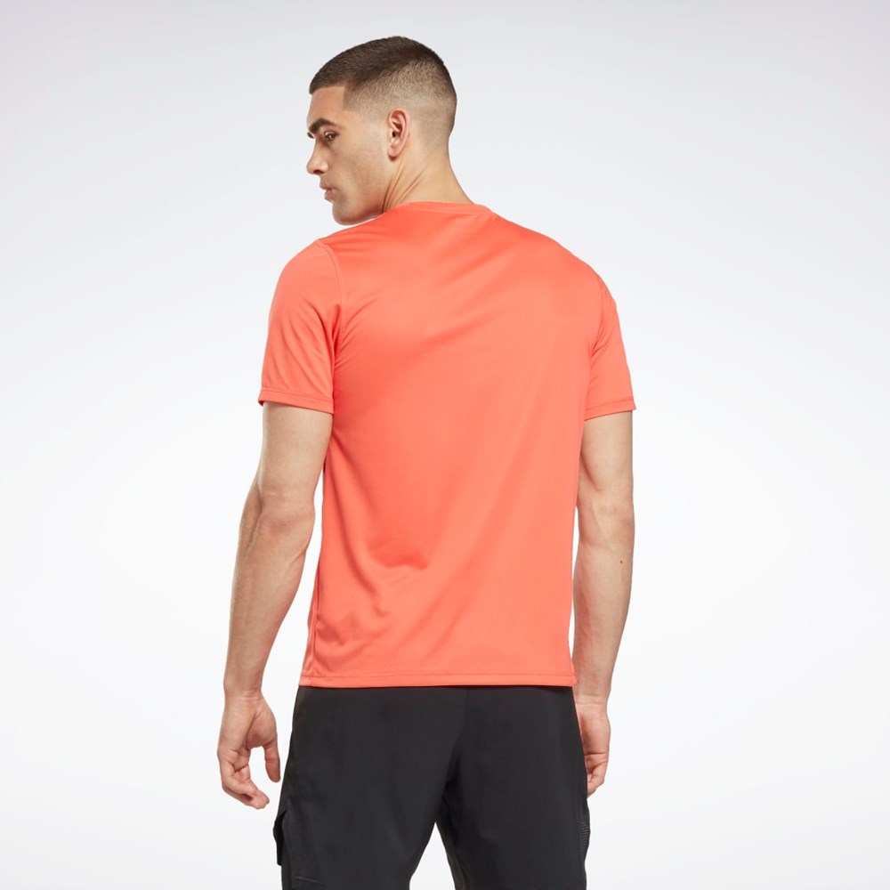 Reebok Löpar Tryck T-Shirt Orange | EWHRZ-1245