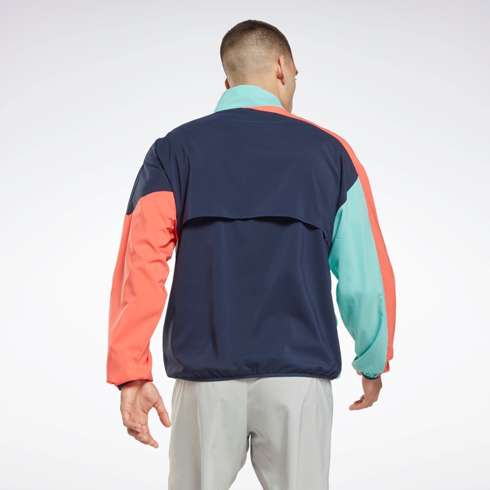 Reebok Löpar Woven Vind Jacket Semi Classic Teal | MXLBH-1379