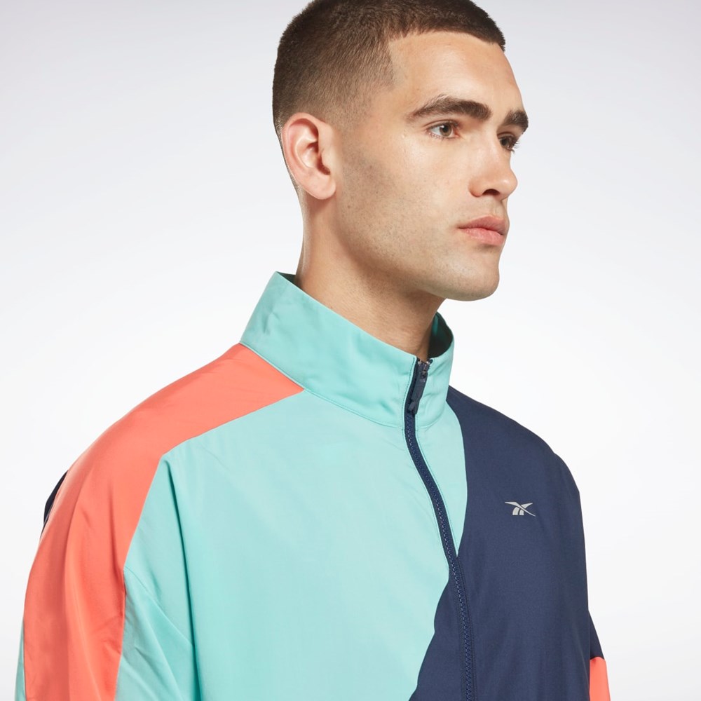 Reebok Löpar Woven Vind Jacket Semi Classic Teal | MXLBH-1379