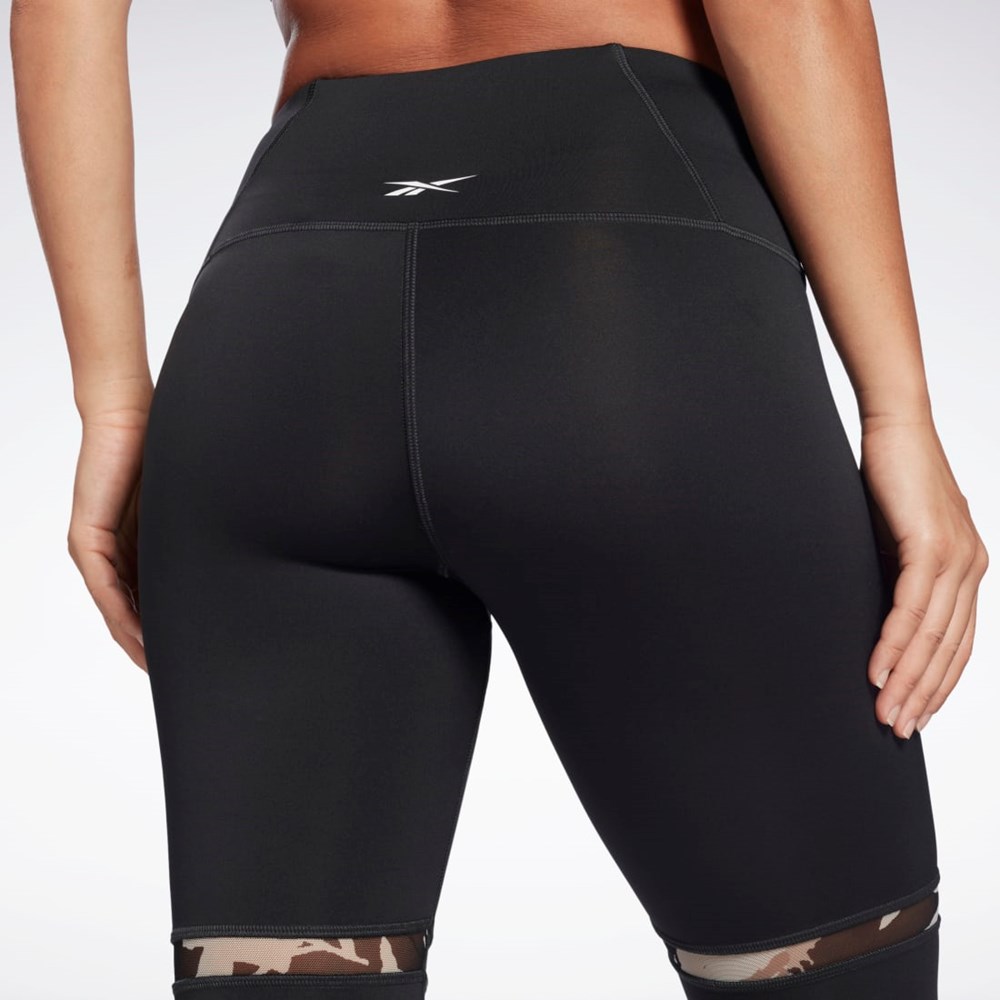 Reebok MYT Detail Leggings Svarta | MSFQI-1425