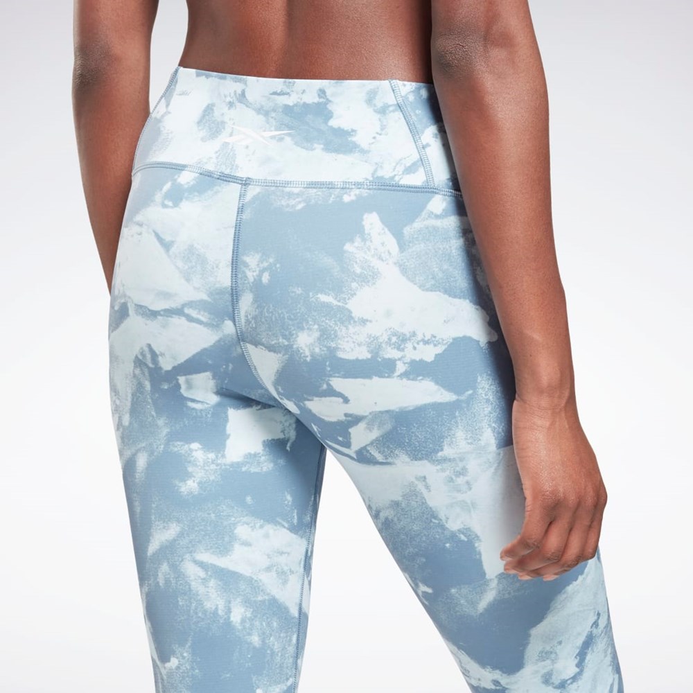 Reebok MYT Printed Leggings Blå | ZYDFA-6934