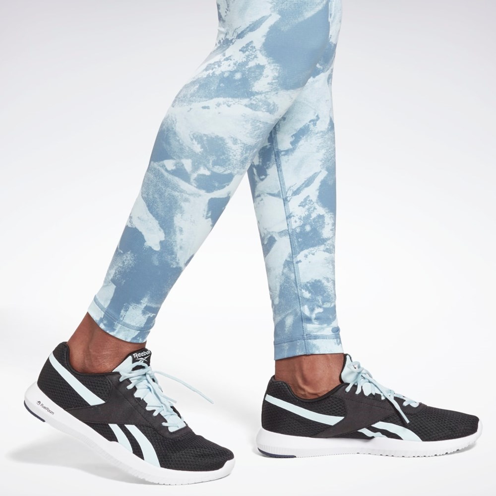 Reebok MYT Printed Leggings Blå | ZYDFA-6934