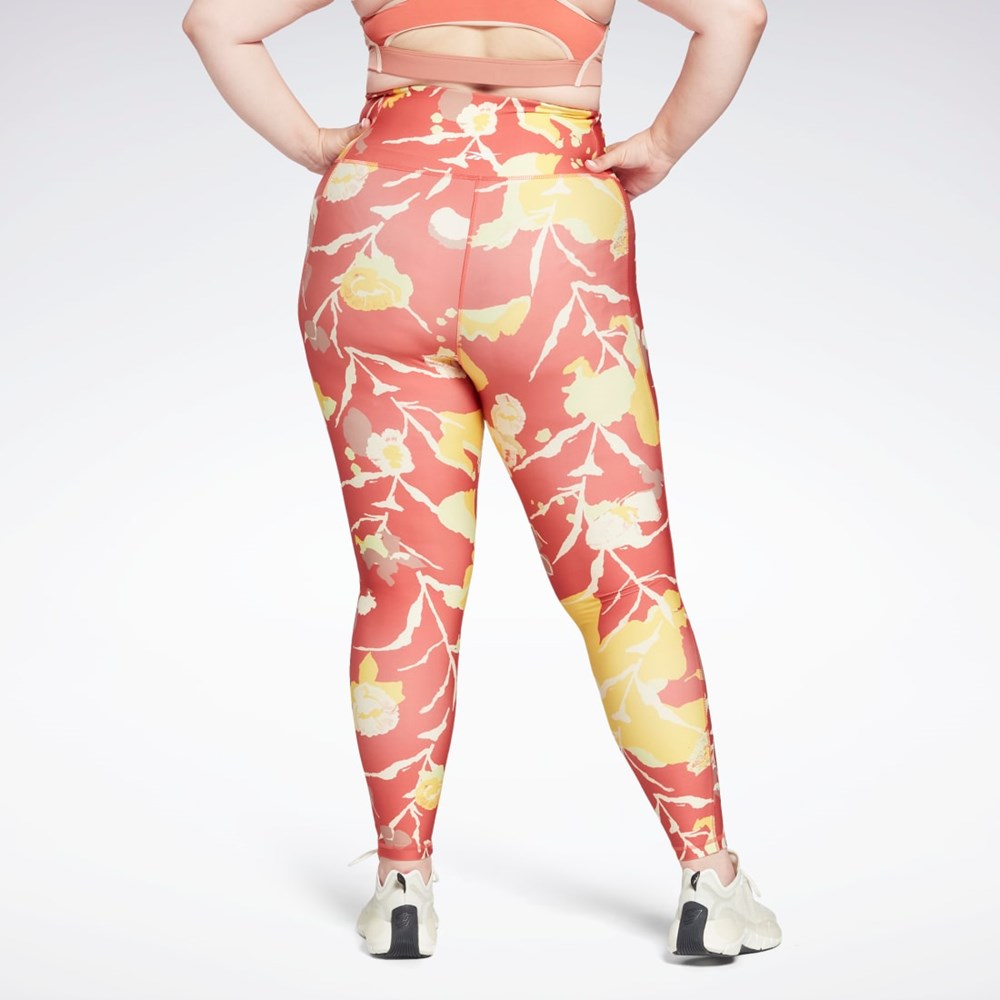 Reebok MYT Printed Leggings (Plus Size) Rhodonite | MTHRS-7128