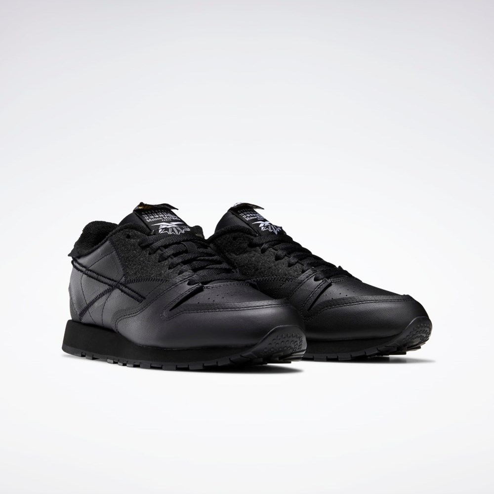 Reebok Maison Margiela CL Memory of Shoes Svarta Vita Svarta | QTWGF-4893