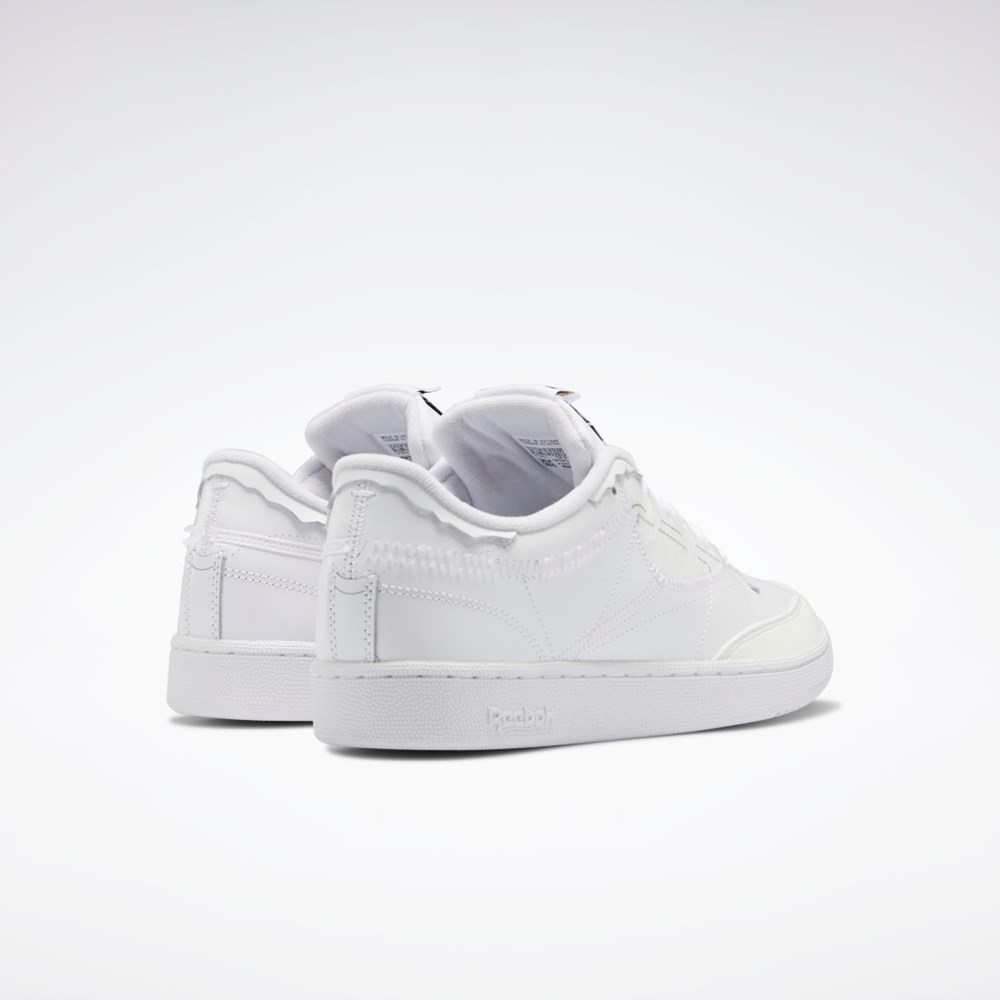 Reebok Maison Margiela Club C Memory Of Shoes Vita Svarta Vita | IDZPW-9127