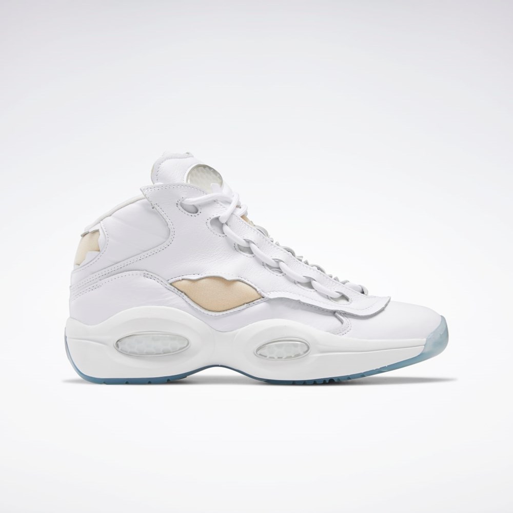 Reebok Maison Margiela Question Mid Memory Of Basketball Shoes Vita Svarta Vita | OERNZ-7132