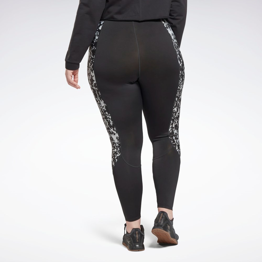 Reebok Modern Safari Leggings (Plus Size) Svarta | RDQOZ-1896