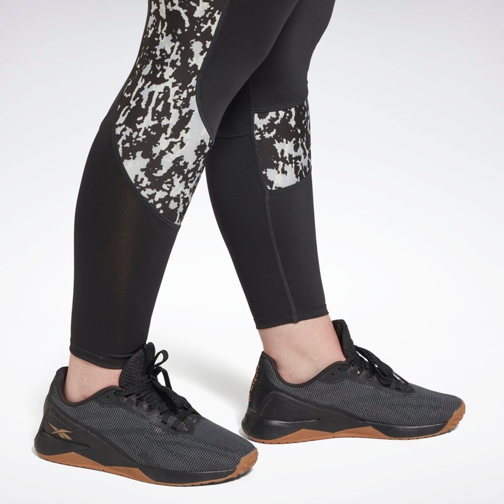 Reebok Modern Safari Leggings (Plus Size) Svarta | RDQOZ-1896