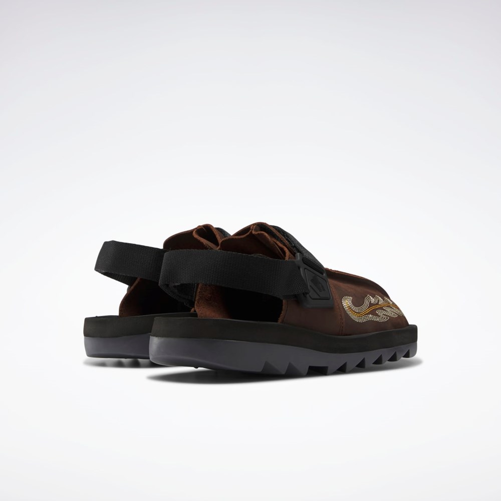 Reebok Mountain Research Beatnik Slides Bruna Svarta Grå | CVBQW-8056