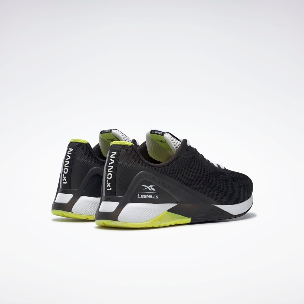 Reebok Nano X1 Tränings Shoes Les Mills® Svarta Vita Gula | BGWHS-1570