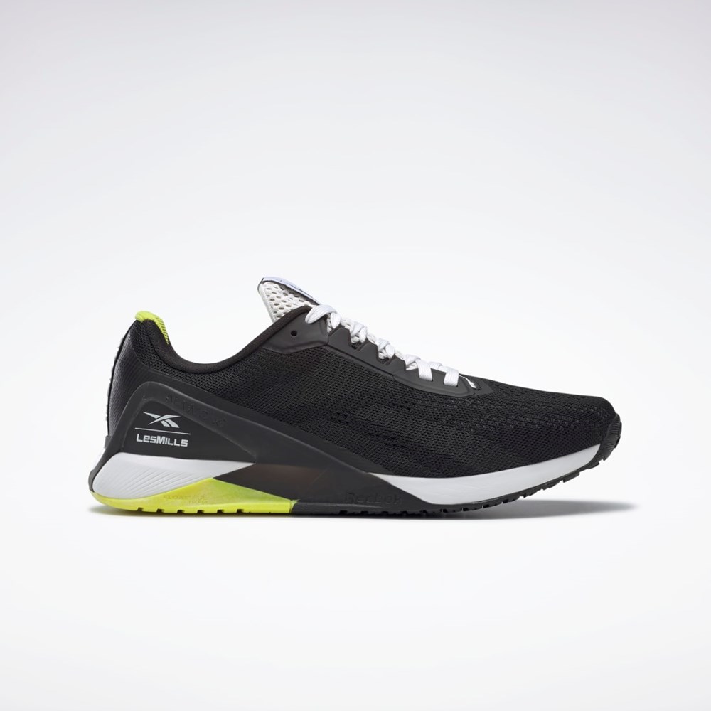 Reebok Nano X1 Tränings Shoes Les Mills® Svarta Vita Gula | BGWHS-1570