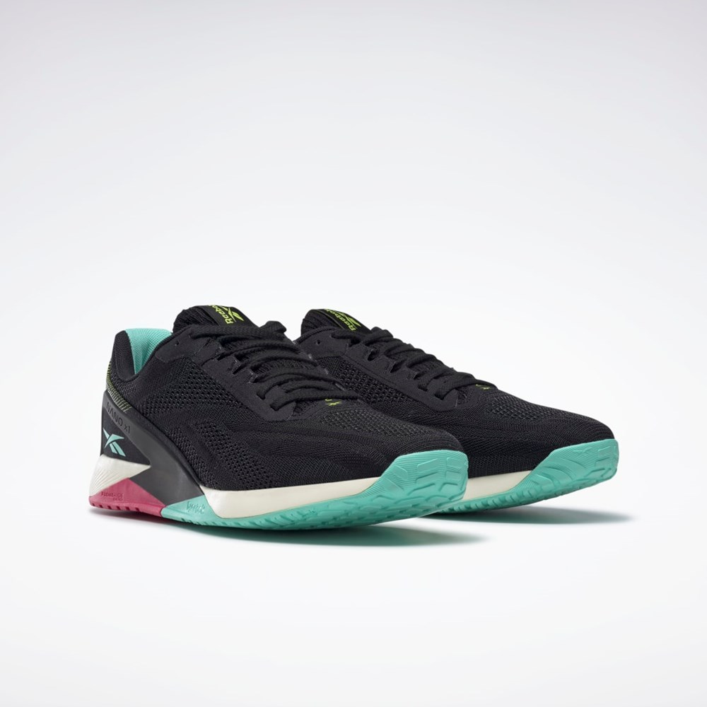 Reebok Nano X1 Veganska Tränings Shoes Svarta Rosa Mintgröna | VEIST-9548