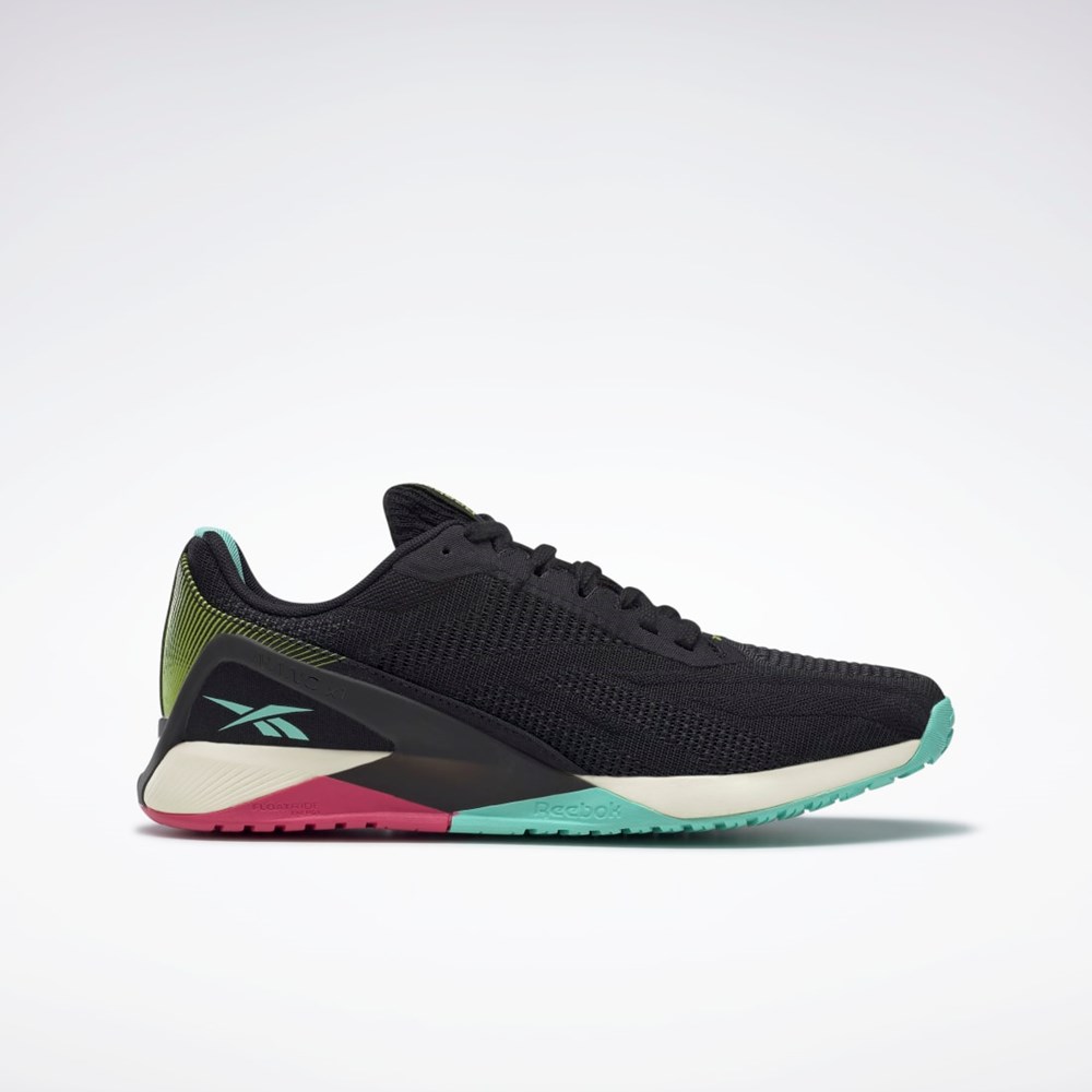 Reebok Nano X1 Veganska Tränings Shoes Svarta Rosa Mintgröna | VEIST-9548