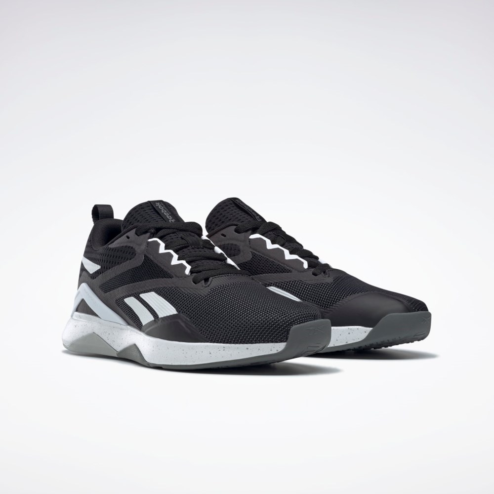 Reebok Nanoflex TR 2.0 Tränings Shoes Svarta Vita Grå | KSNYV-3921