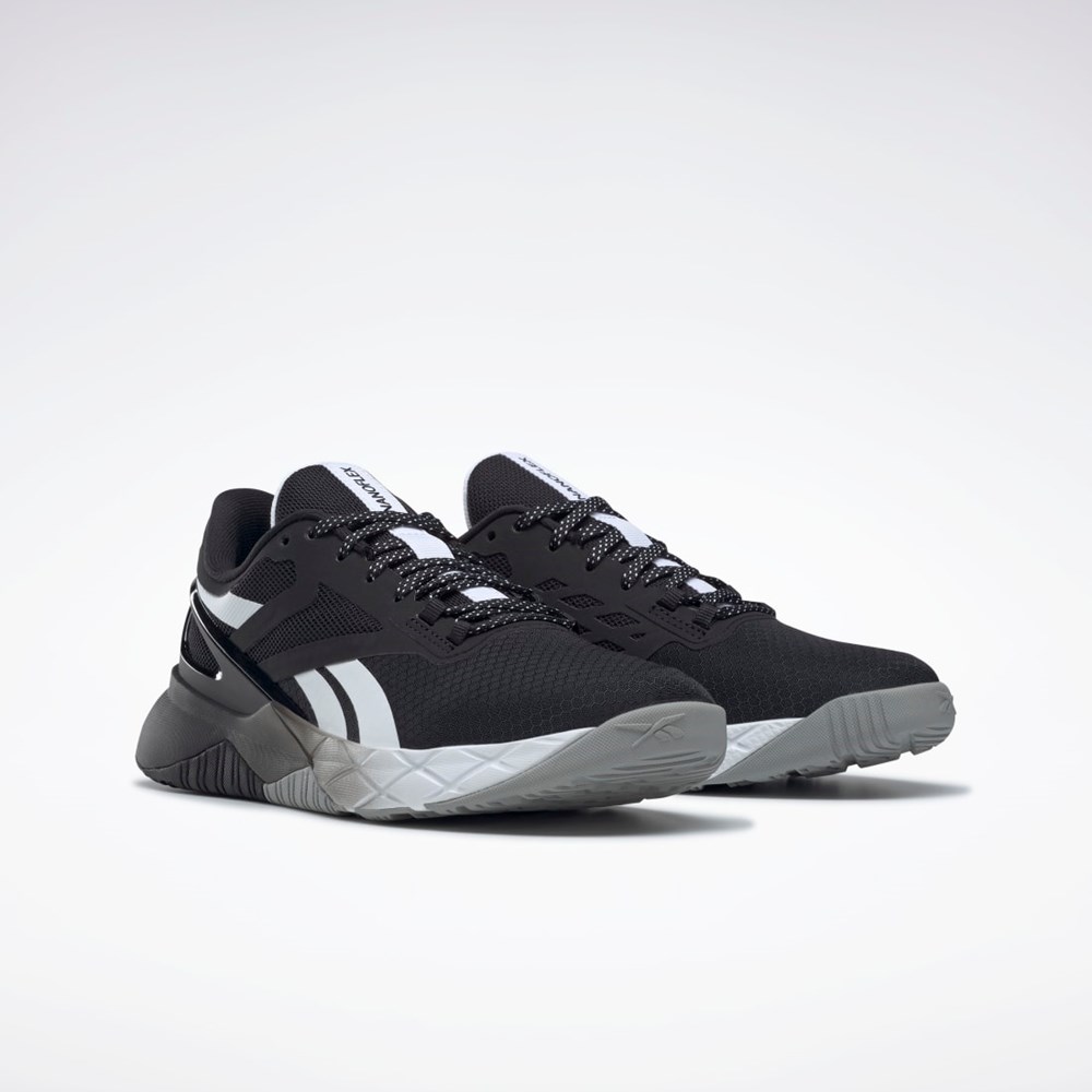 Reebok Nanoflex TR Tränings Shoes Svarta Vita Grå | XETMP-6420