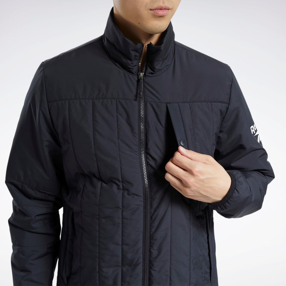 Reebok Outerwear Light Vadderad Jacket Svarta | PRBNY-5726