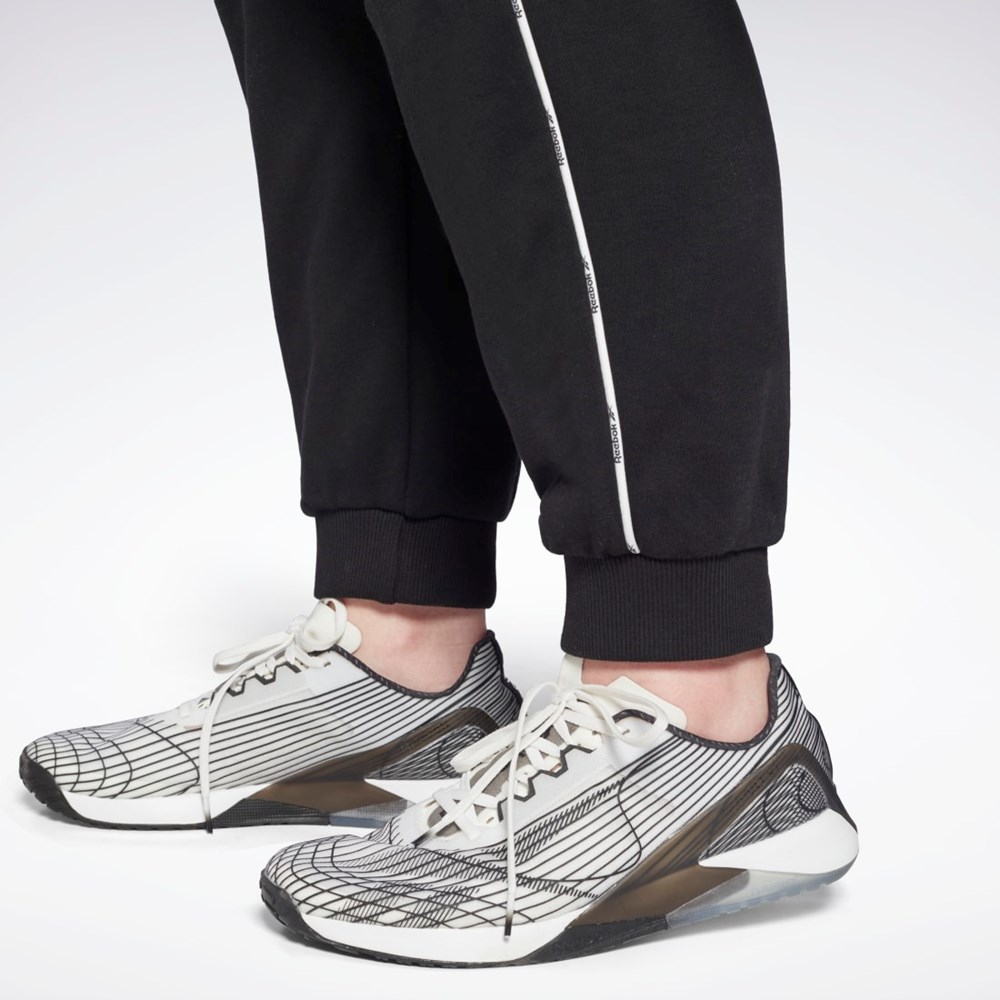 Reebok Piping Joggers (Plus Size) Svarta | ZGQSO-0586