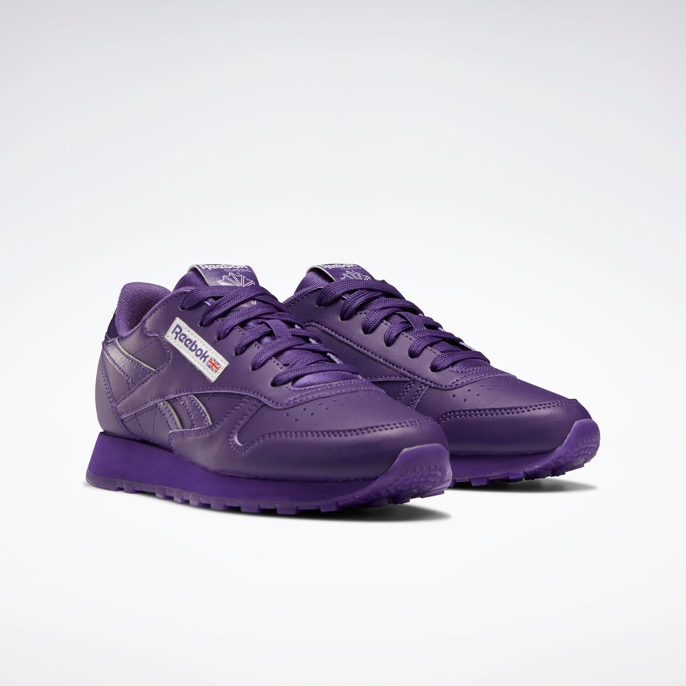 Reebok Popsicle Classic Leather Shoes - Grade School Lila Lila Lila | OIZKX-1570