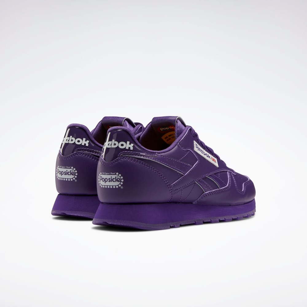 Reebok Popsicle Classic Leather Shoes - Grade School Lila Lila Lila | OIZKX-1570