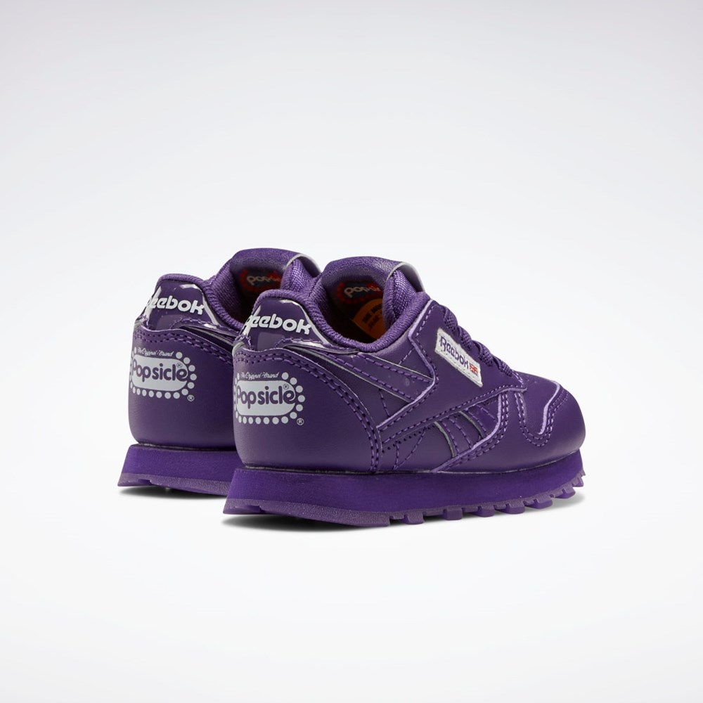 Reebok Popsicle Classic Leather Shoes - Toddler Lila Lila Lila | ZMKWD-9376