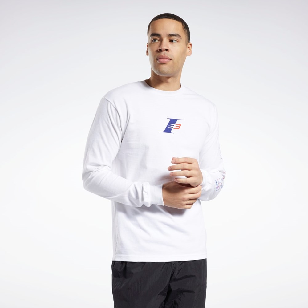 Reebok QT Iverson The Crossover Long Sleeve Crew T-Shirt Multi | FOZMT-7561