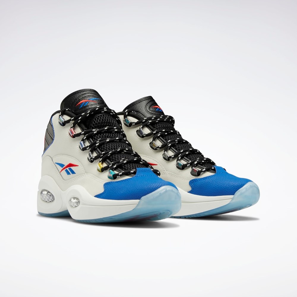 Reebok Question Mid Basketball Shoes Svarta Blå | HCIOQ-5834