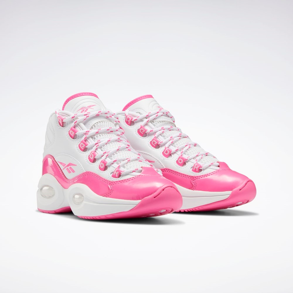 Reebok Question Mid Shoes - Grade School Rosa Vita Rosa | QVZCF-0874