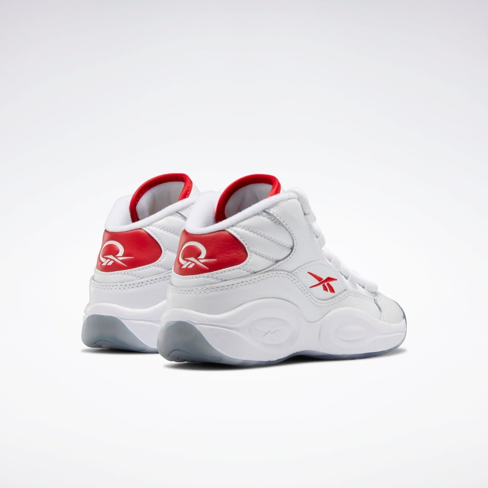 Reebok Question Mid Shoes - Preschool Vita Röda Vita | GBXNC-2809