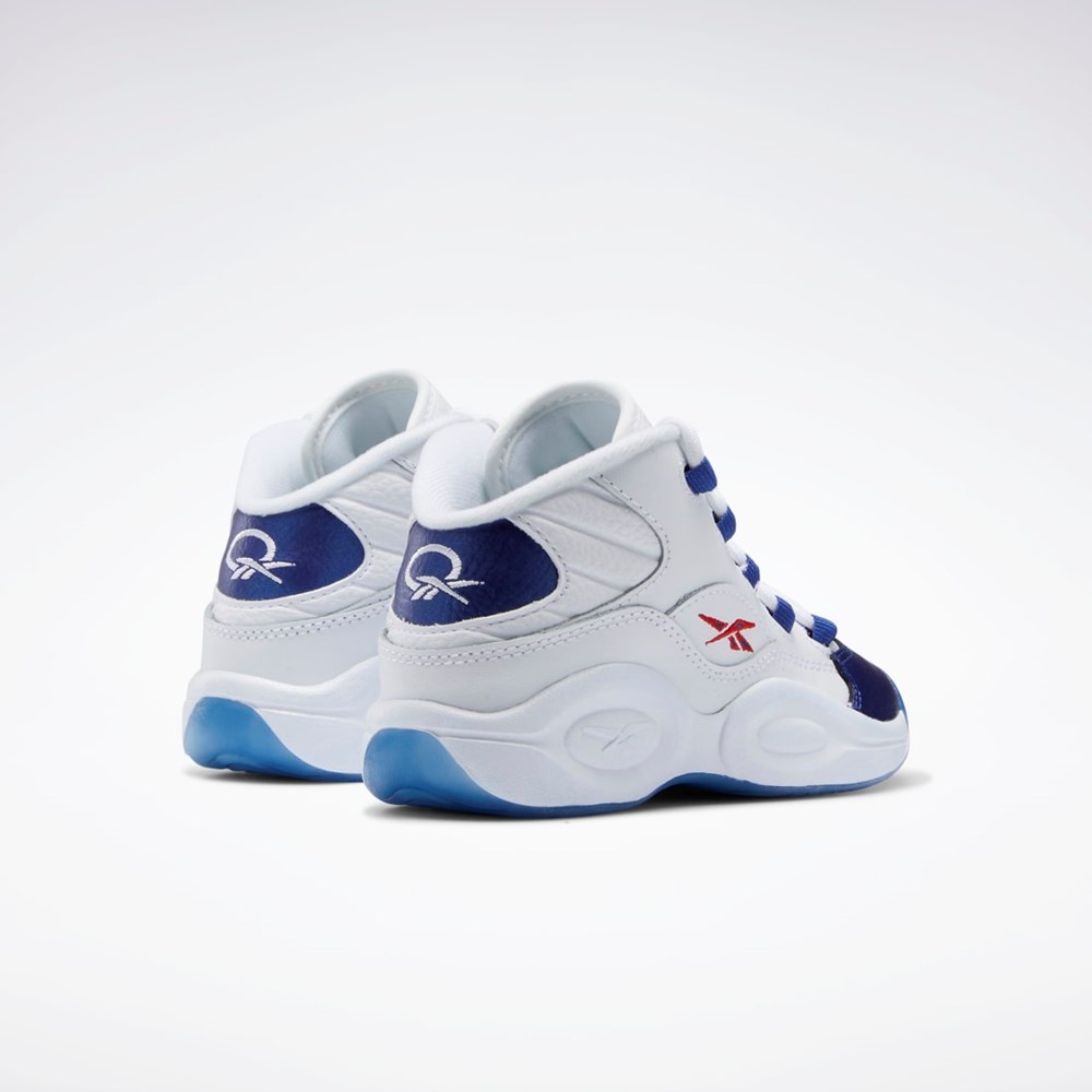 Reebok Question Mid Shoes - Preschool Vita Röda | OMHVW-6025