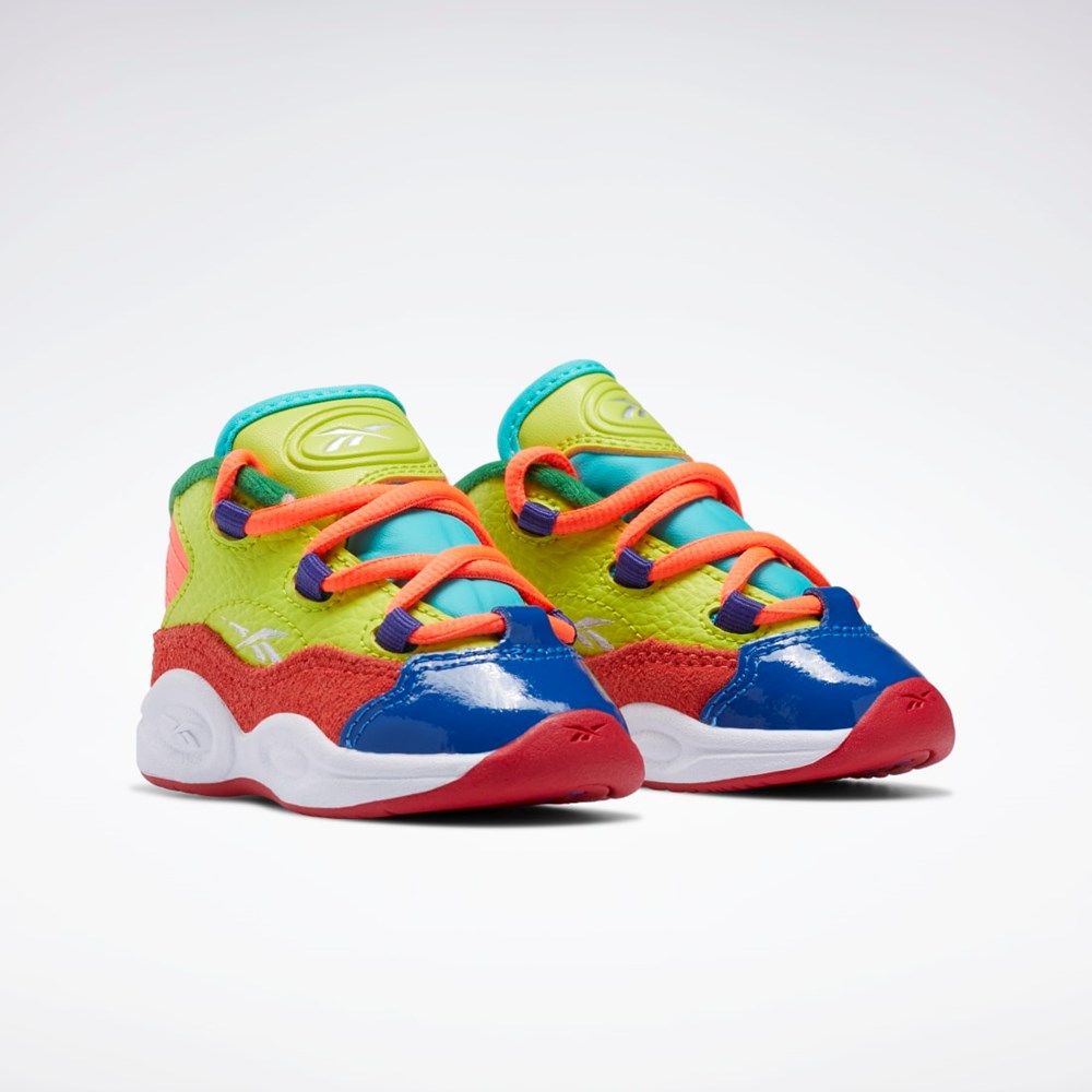 Reebok Question Mid Shoes - Toddler Orange Gula Lila | WTCDG-5631