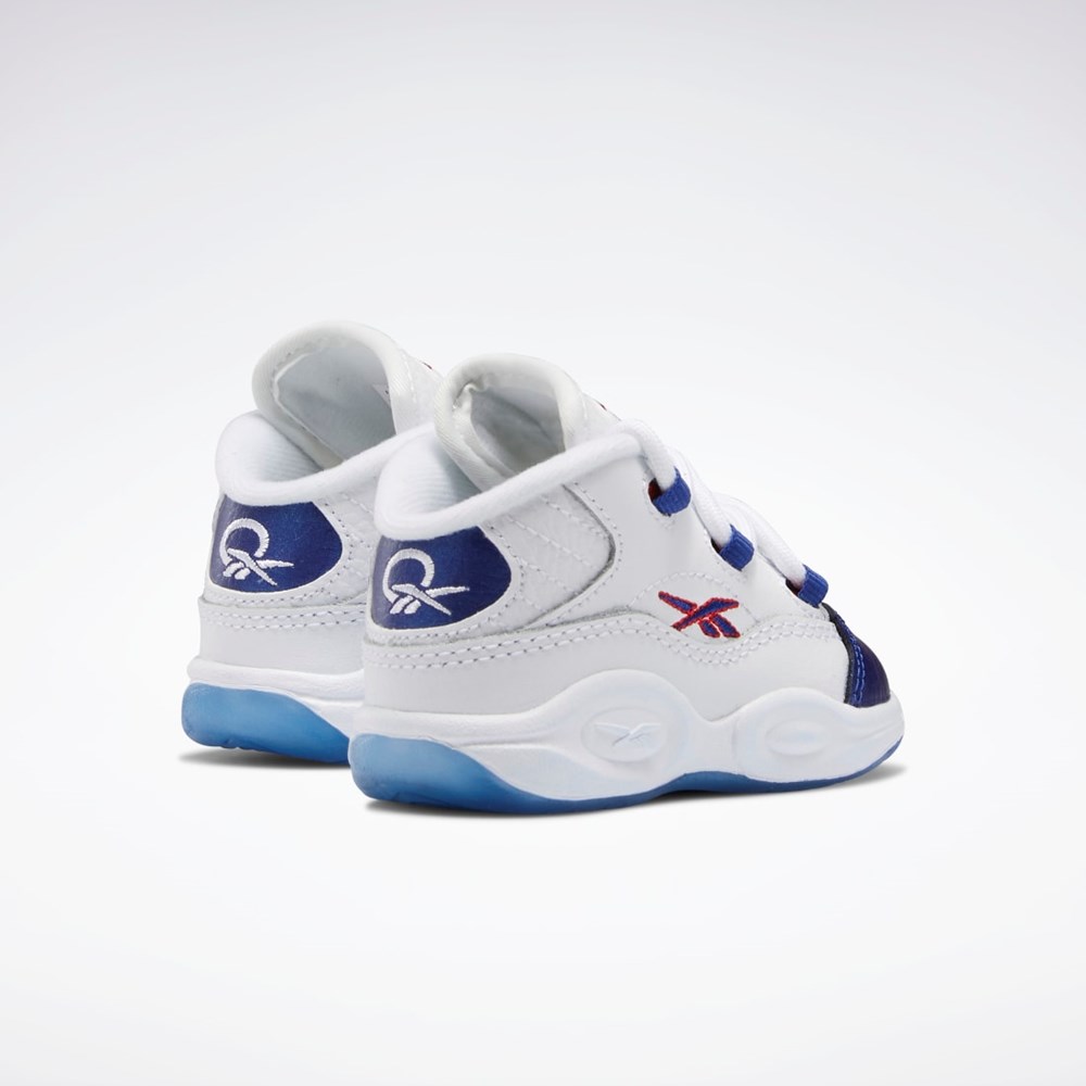 Reebok Question Mid Shoes - Toddler Vita Röda | BACTF-2095