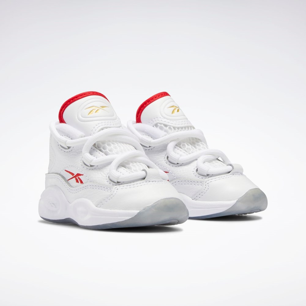 Reebok Question Mid Shoes - Toddler Vita Röda Vita | CUTMX-2760