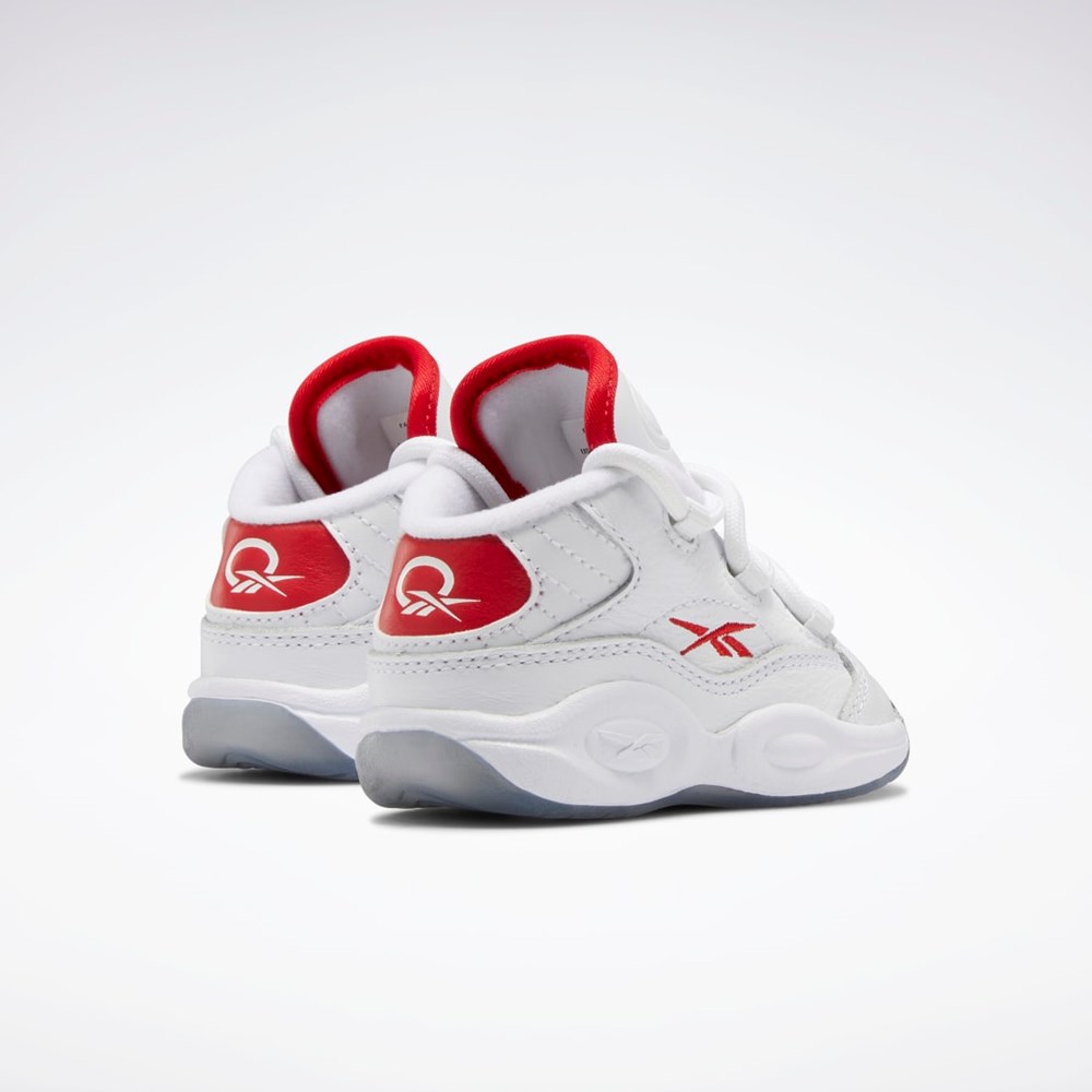 Reebok Question Mid Shoes - Toddler Vita Röda Vita | CUTMX-2760