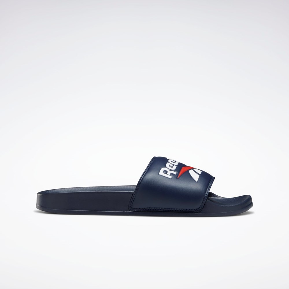 Reebok Reebok Classic Slides Marinblå Vita Röda | RHBVF-3658