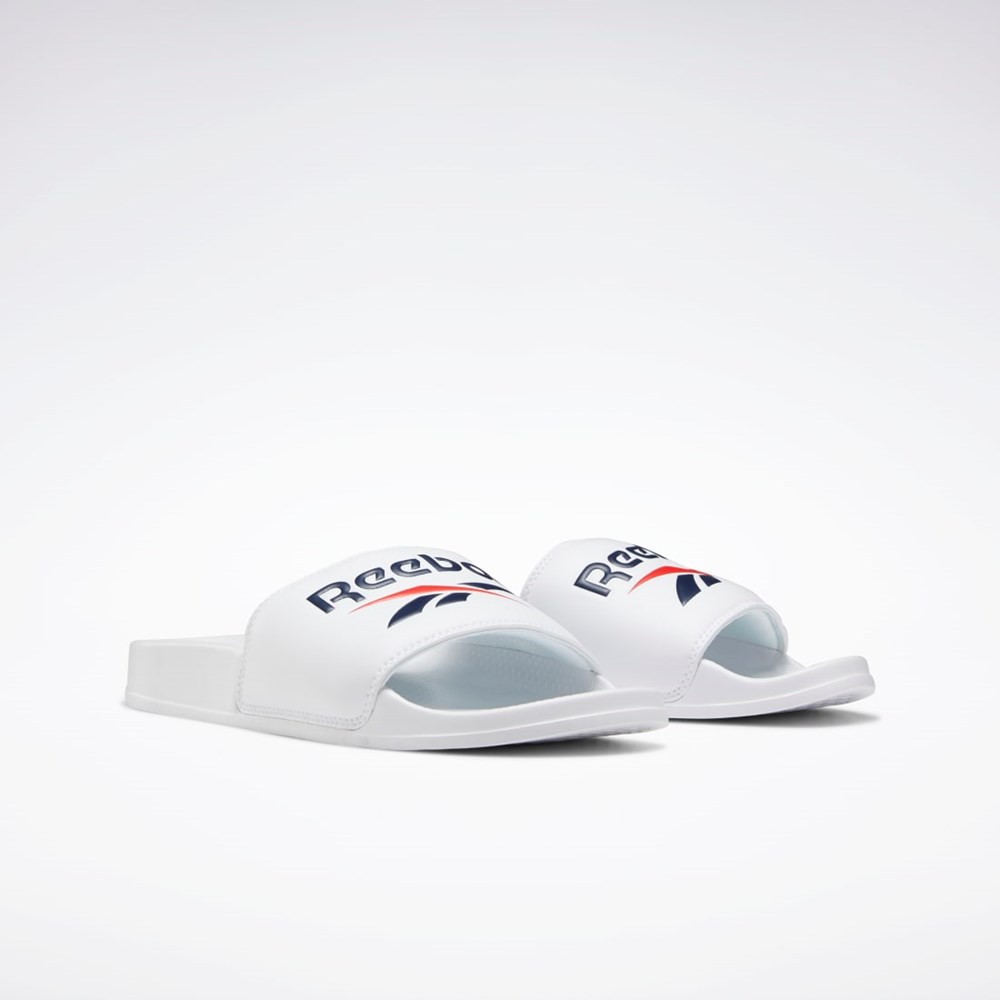 Reebok Reebok Classic Slides Vita Marinblå Röda | MIYRE-3062