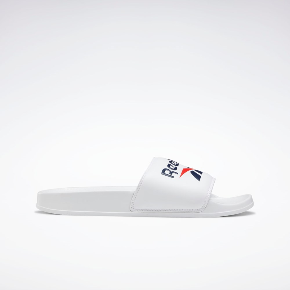 Reebok Reebok Classic Slides Vita Marinblå Röda | VQNCH-0654