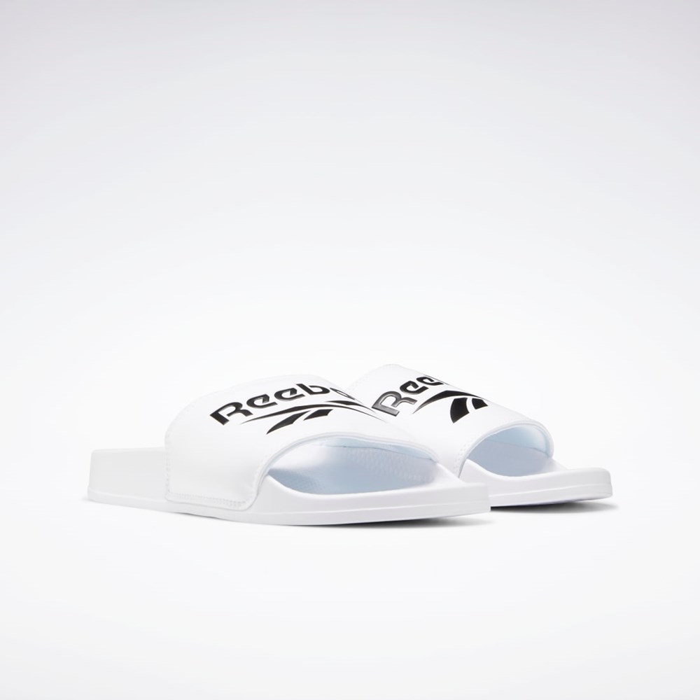 Reebok Reebok Classic Slides Vita Svarta Vita | GWQUO-6128