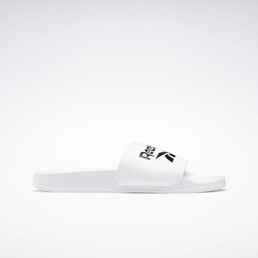 Reebok Reebok Classic Slides Vita Svarta Vita | TUPYB-5384