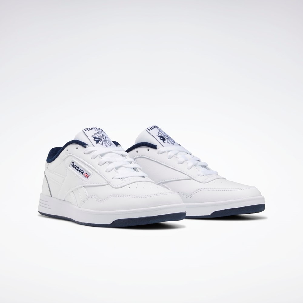 Reebok Reebok Club MEMT Shoes Vita Marinblå Vita | DHJGE-8061