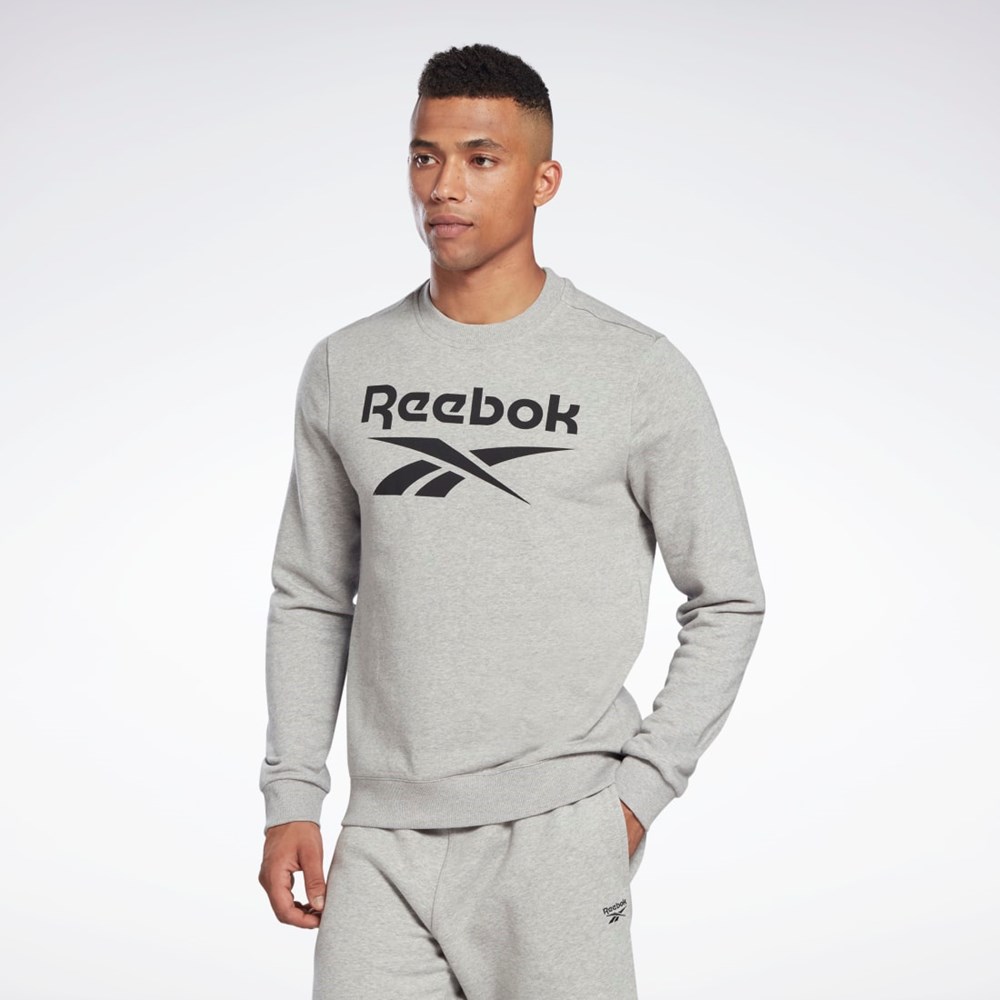 Reebok Reebok Identity Big Logo Crew Grå Svarta | GLVWM-2453