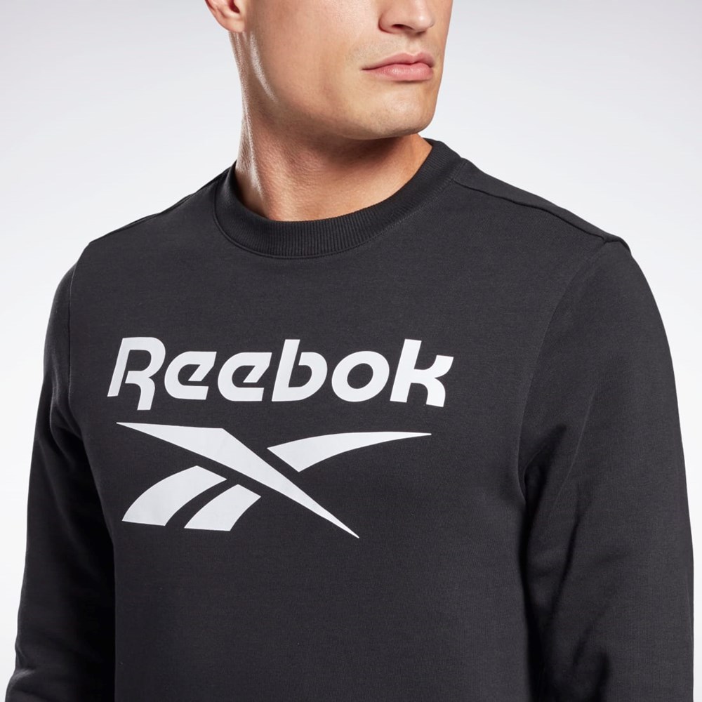 Reebok Reebok Identity Big Logo Crew Svarta | CZLJK-3650