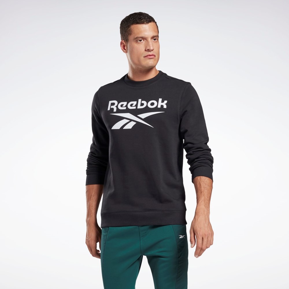 Reebok Reebok Identity Big Logo Crew Svarta | CZLJK-3650