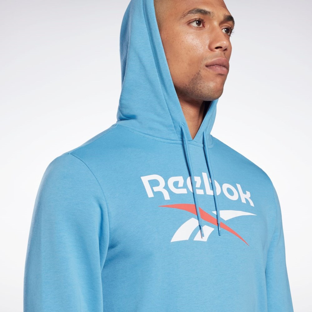 Reebok Reebok Identity Big Logo Hoodie Blå | DRPSQ-9350