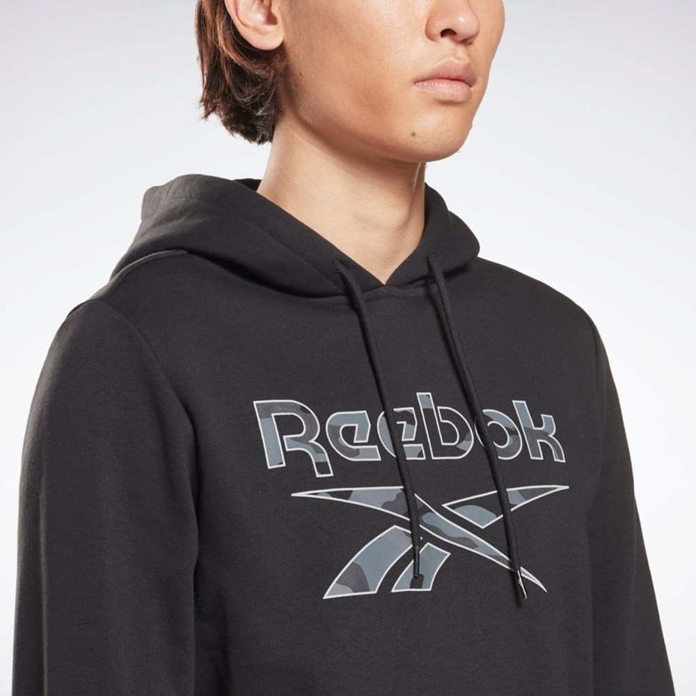 Reebok Reebok Identity Big Logo Hoodie Svarta | OZLJM-7469