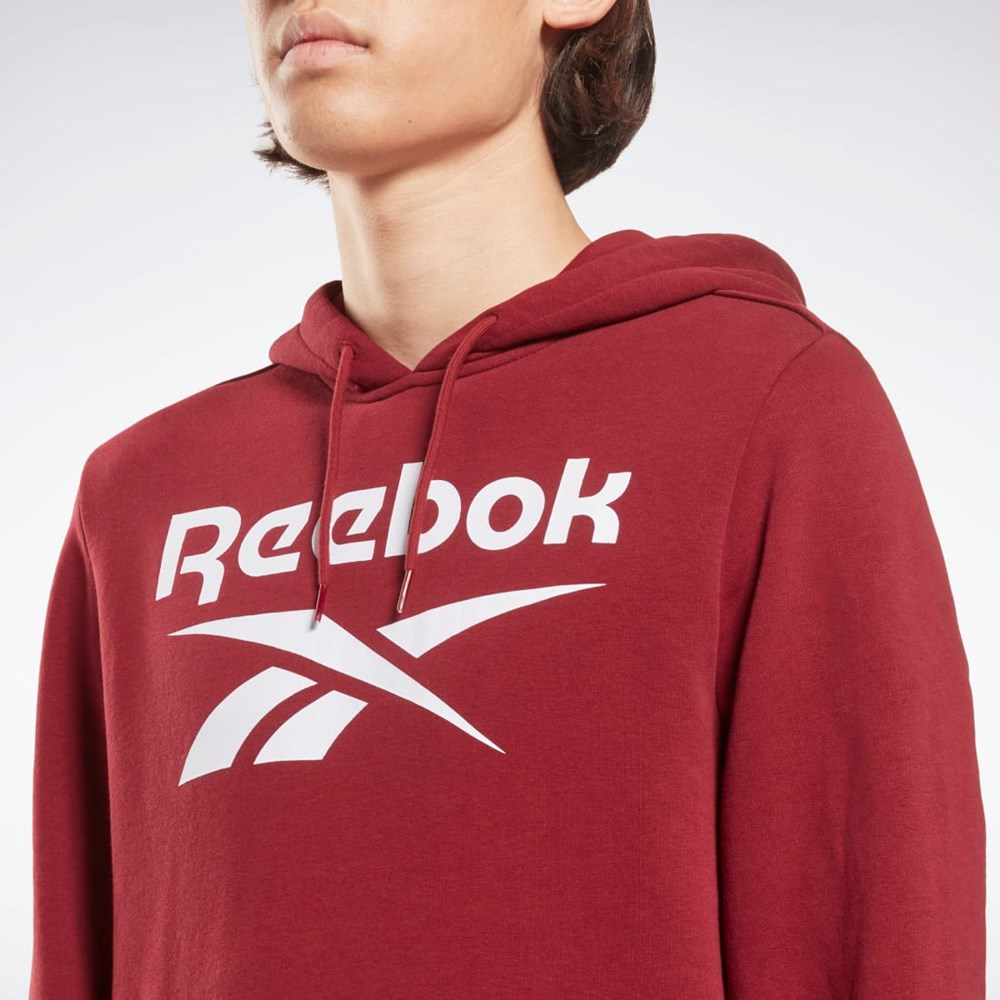 Reebok Reebok Identity Big Logo Hoodie Vinröda | ZHAYR-1325