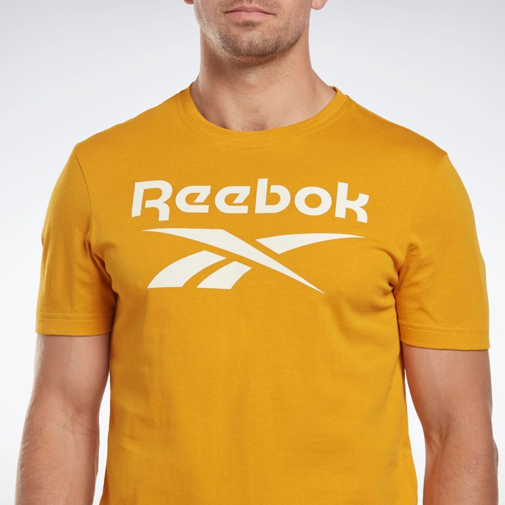 Reebok Reebok Identity Big Logo T-Shirt Bright Ochre | DGCYO-8715