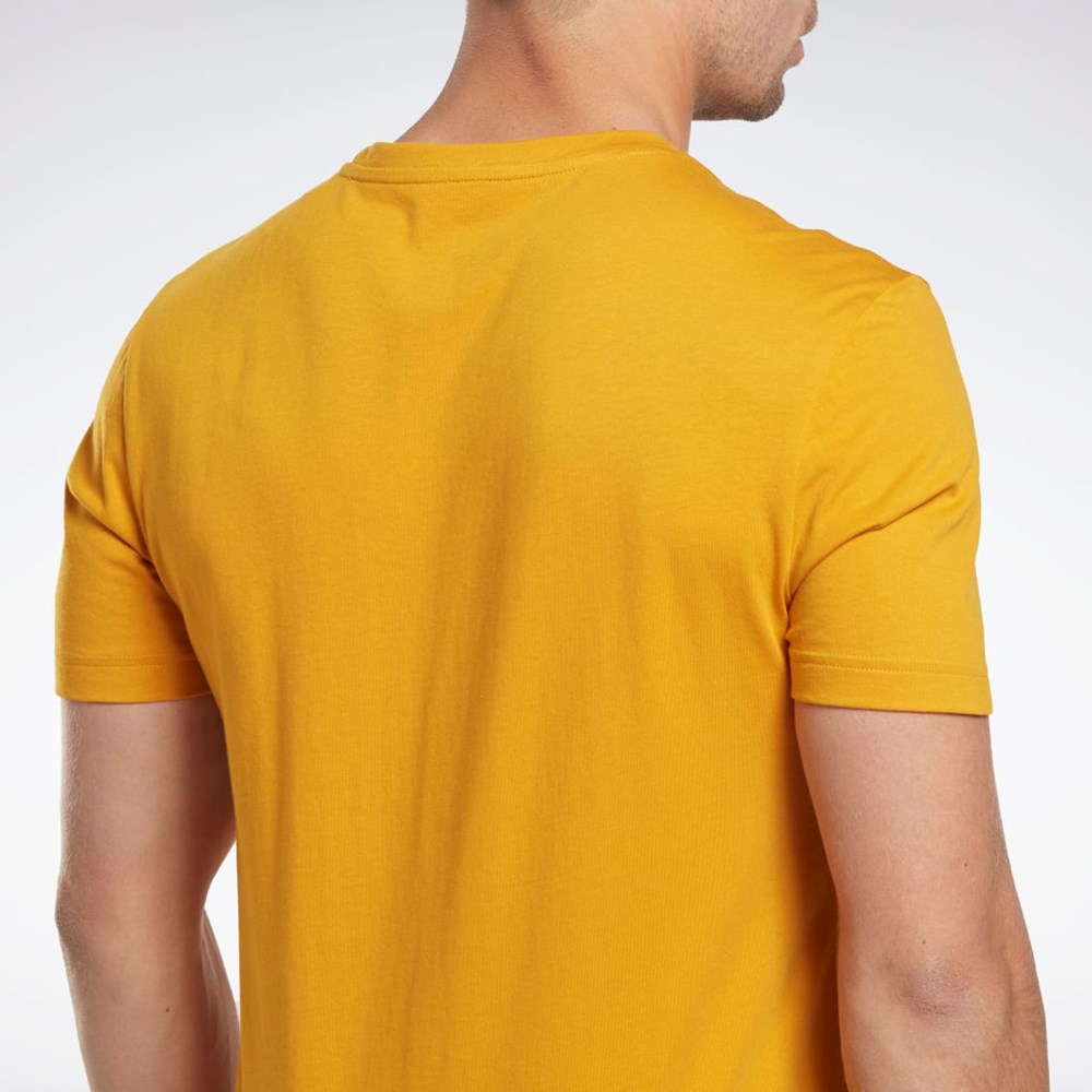 Reebok Reebok Identity Big Logo T-Shirt Bright Ochre | DGCYO-8715