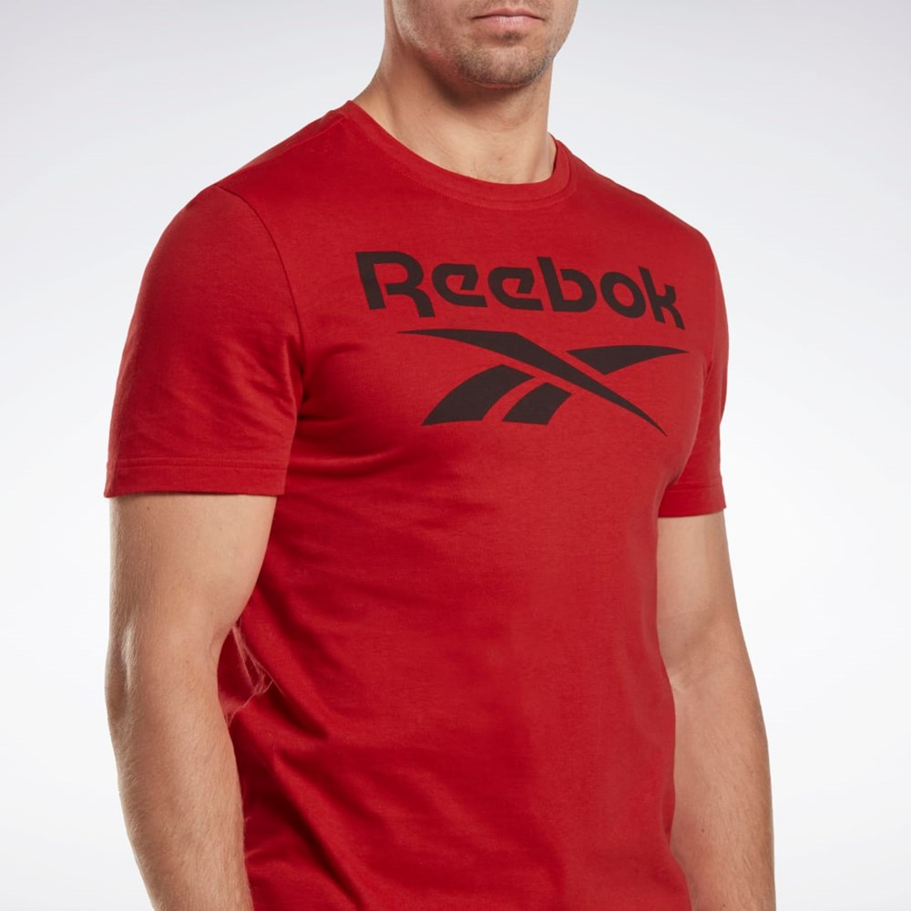 Reebok Reebok Identity Big Logo T-Shirt Röda | GJOXY-6942